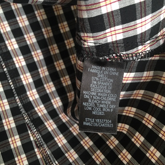 GUESS❓Plaid Stretch Button Up Shirt - Picture 7 of 8